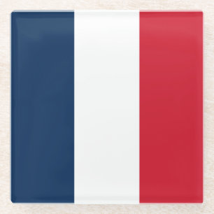 French Flag Glass Coaster