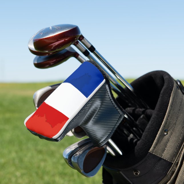 French flag golf head cover (In Situ)