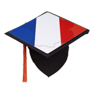 French flag graduation cap topper