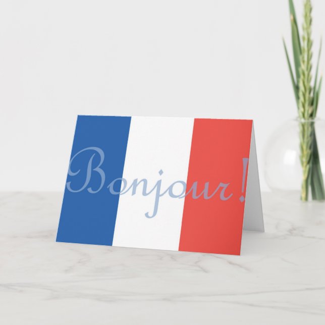 French Flag Greeting Card (Front)