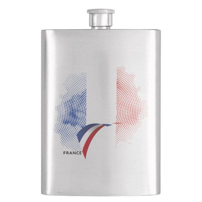 French flag hip flask (Front)