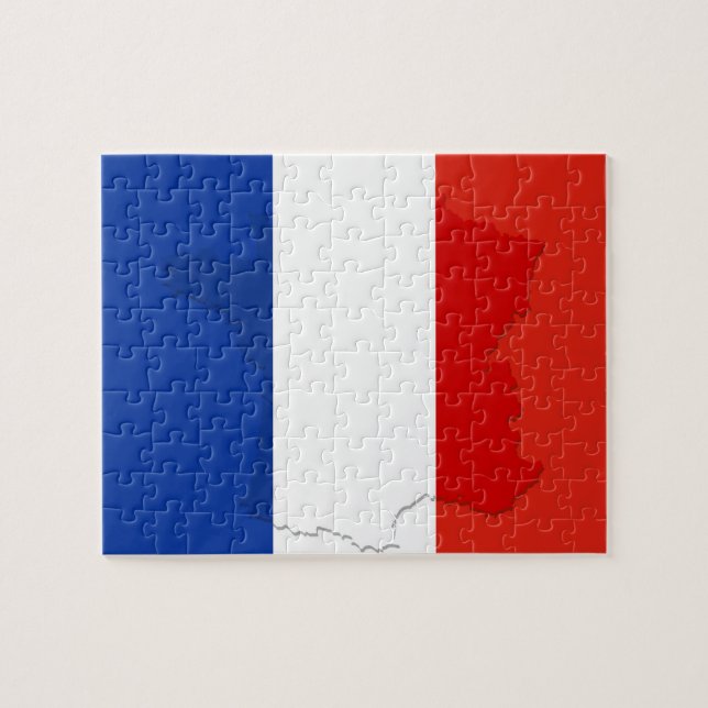 French flag jigsaw puzzle (Horizontal)