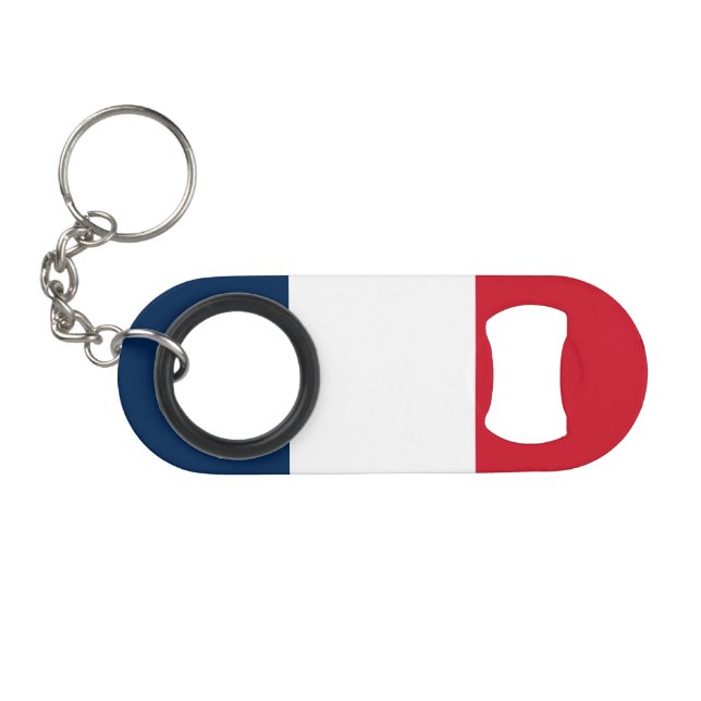 French Flag Keychain Bottle Opener (Front (Horizontal))
