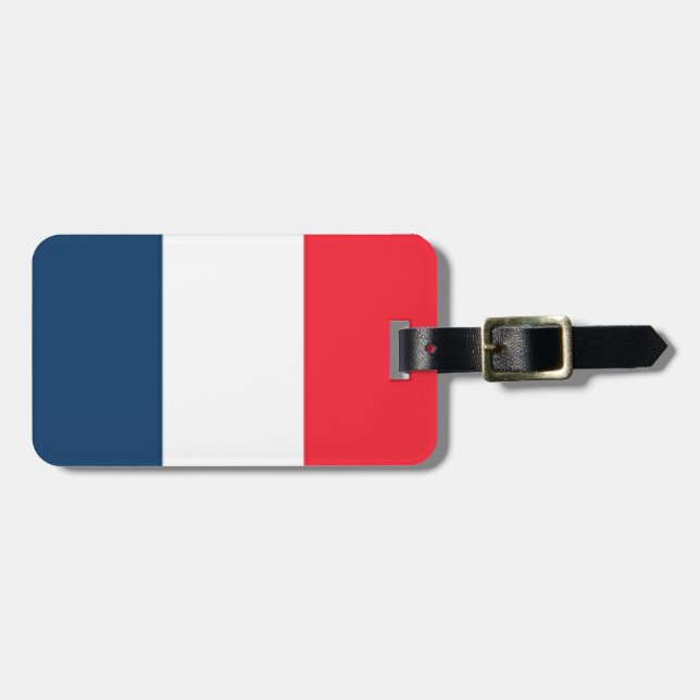 French Flag Luggage Tag (Front Horizontal)