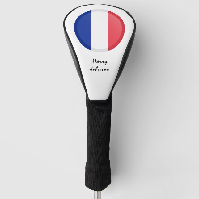 French Flag & Monogrammed Golf Clubs Covers France (Front)