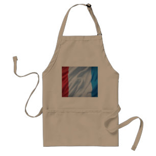 French Flag on Khaki Backdrop All-Over Print Apron