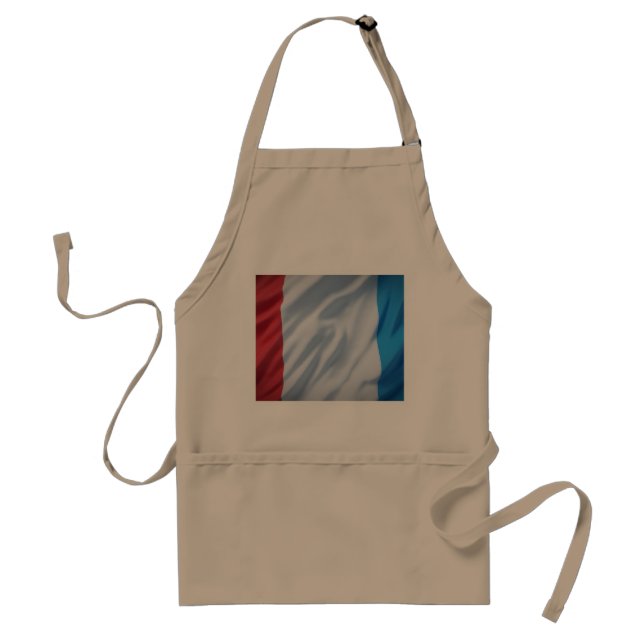 French Flag on Khaki Backdrop All-Over Print Apron (Front)