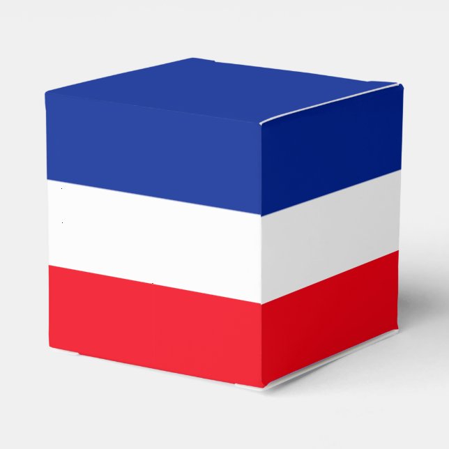French Flag Patriotic Colours International Travel Favor Box (Back Side)