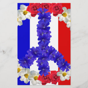 french flag peace sign