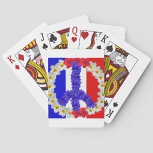 french flag peace sign playing cards