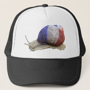 French flag snail trucker hat