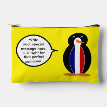 French Flag Talking Ms Penguin Personalized 