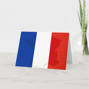 French flag thank you card