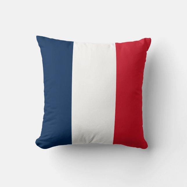 French Flag Throw Pillow (Front)