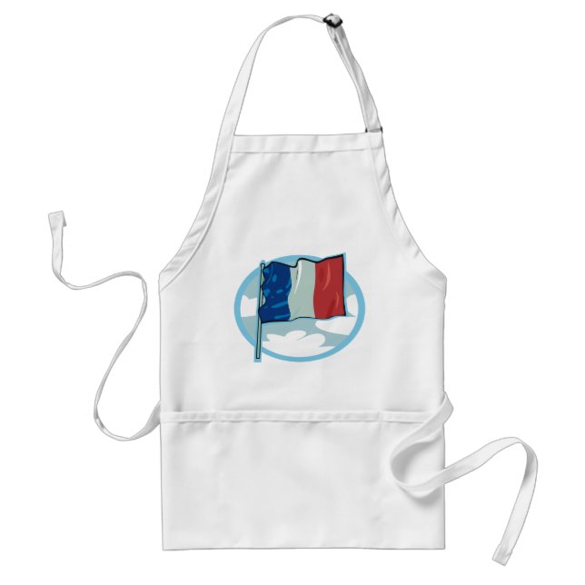 French Flag Tricolour Blue White Red France Standard Apron (Front)