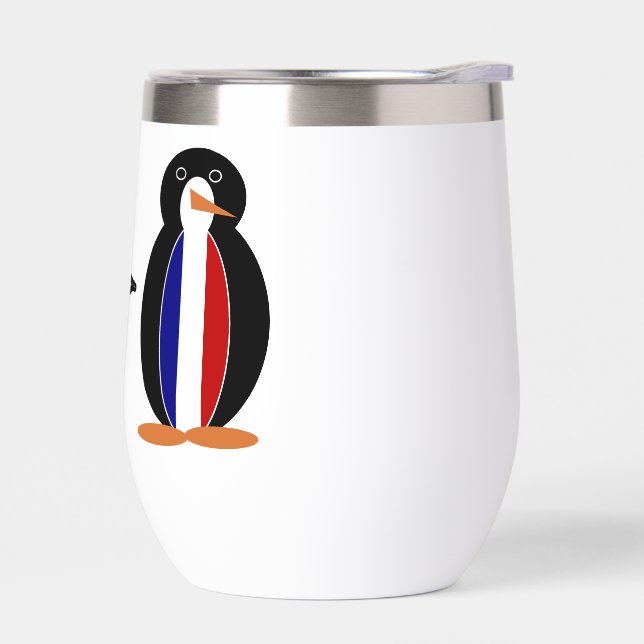 French Flag Wildlife Penguin personalize Gift (Left)