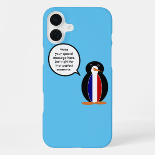 French Flag Wildlife Penguin personalize Gift iPhone 16 Plus Case