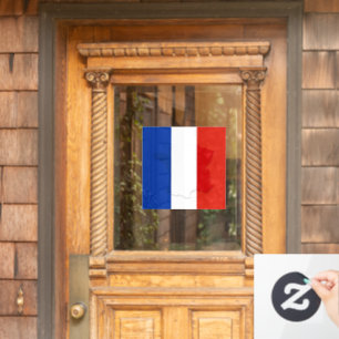French flag window cling