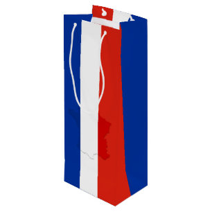 French flag wine gift bag