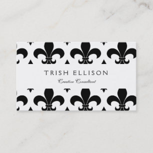 French Fleur de lis Pattern Business Card