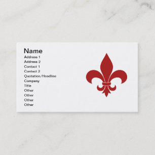 French Fleur de lis Pattern  Business Card
