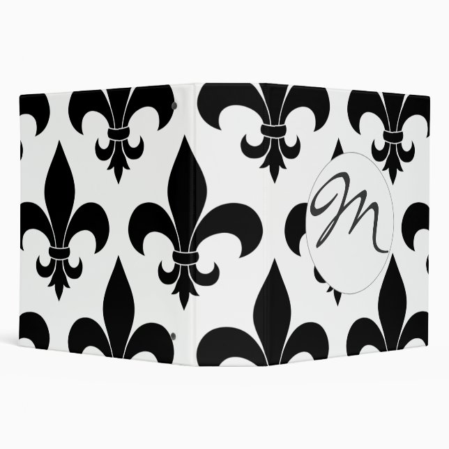 French Fleur de lis Pattern Classic Binder (Background)