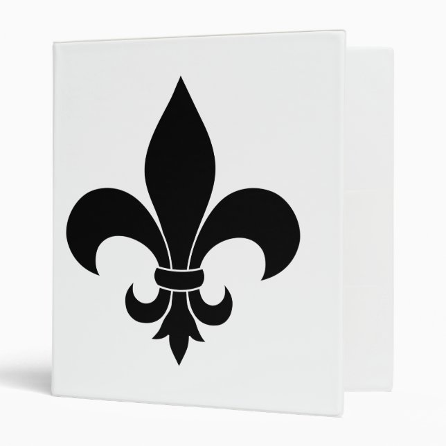 French Fleur de lis Pattern Classic Binder (Front/Inside)