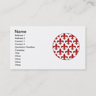 French Fleur de lis Pattern Classic Business Card