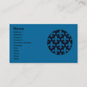 French Fleur de lis Pattern Classic Business Card
