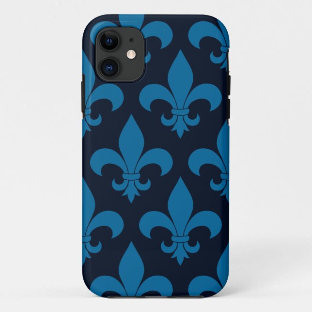 French Fleur de lis Pattern Classic Case-Mate iPhone Case (Back)