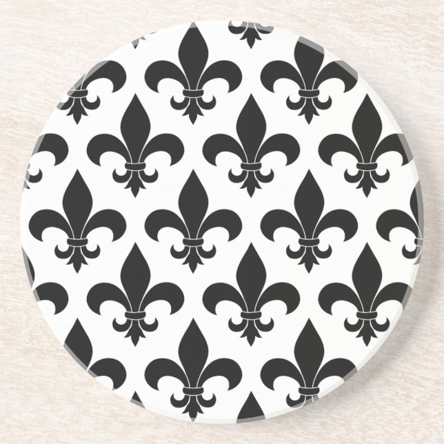 French Fleur de lis Pattern Classic Coaster (Front)