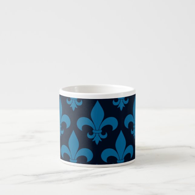 French Fleur de lis Pattern Classic Espresso Cup (Front)