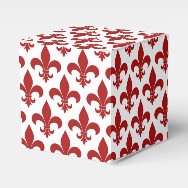 French Fleur de lis Pattern Classic Favor Box (Front Side)