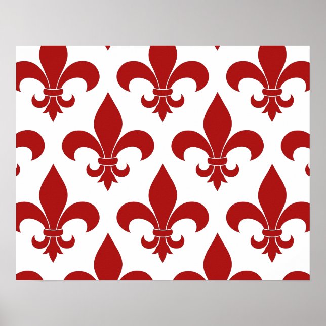 French Fleur de lis Pattern Classic Poster (Front)