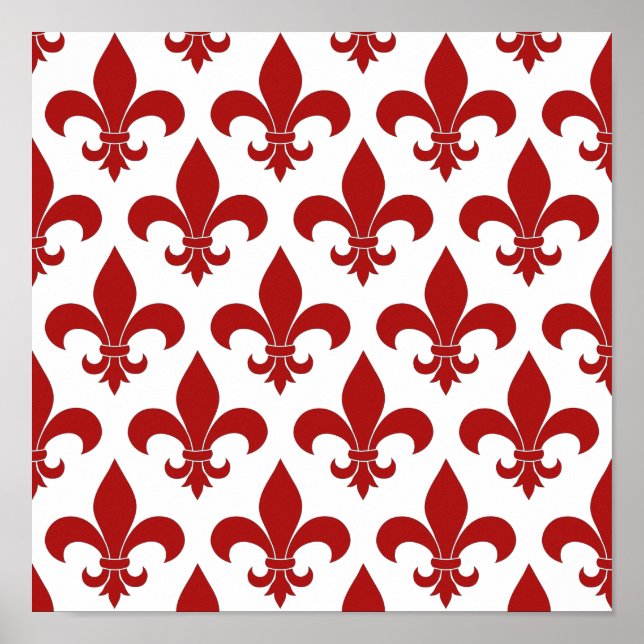French Fleur de lis Pattern Classic Poster (Front)