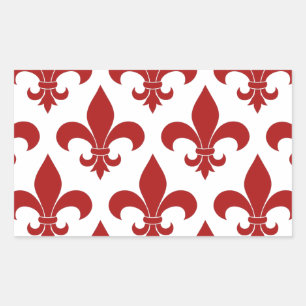 French Fleur de lis Pattern Classic Sticker