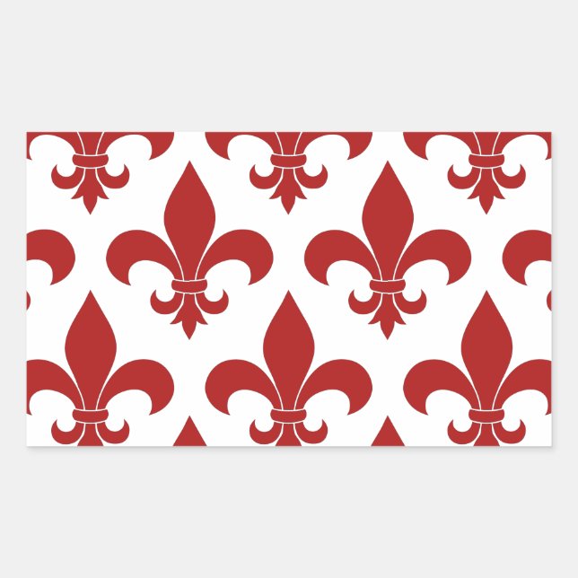French Fleur de lis Pattern Classic Sticker (Front)