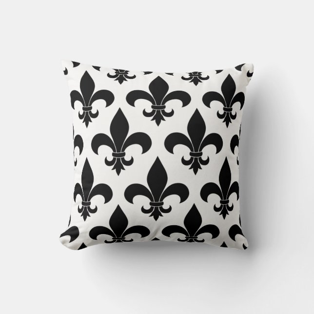 French Fleur de lis Pattern Classic Throw Pillow (Front)