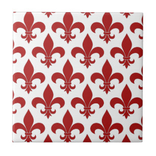 French Fleur de lis Pattern Classic Tile