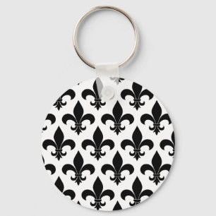 French fleur de lis Pattern Keychain
