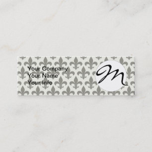 French Fleur de lis Pattern Mini Business Card
