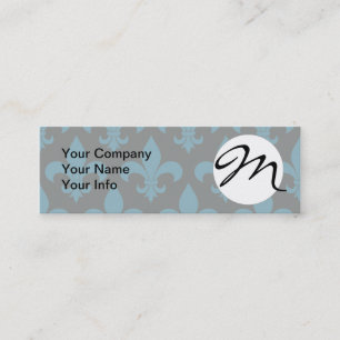 French Fleur de lis Pattern  Mini Business Card