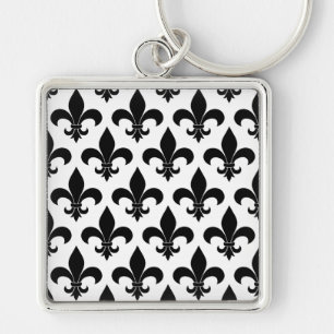 French fleur de lis Pattern Parisian Design Keychain