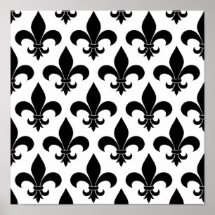 French fleur de lis Pattern Parisian Design Poster