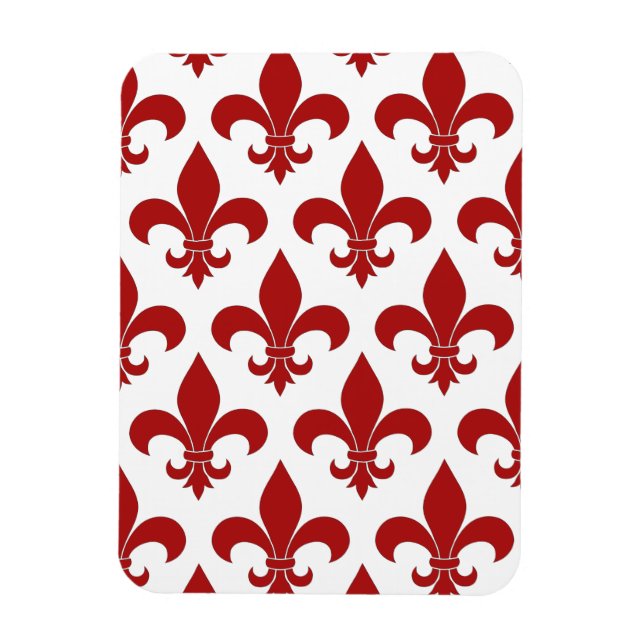 French fleur de lis pattern Parisian Magnet (Vertical)