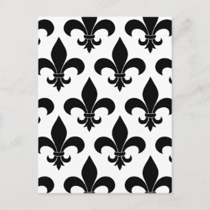 French Fleur de lis Pattern Postcard