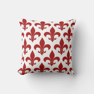 French Fleur de lis Pattern  Throw Pillow
