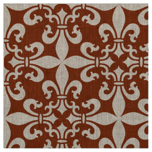 French Fleur de Lys Pattern Customizable Colour Fabric