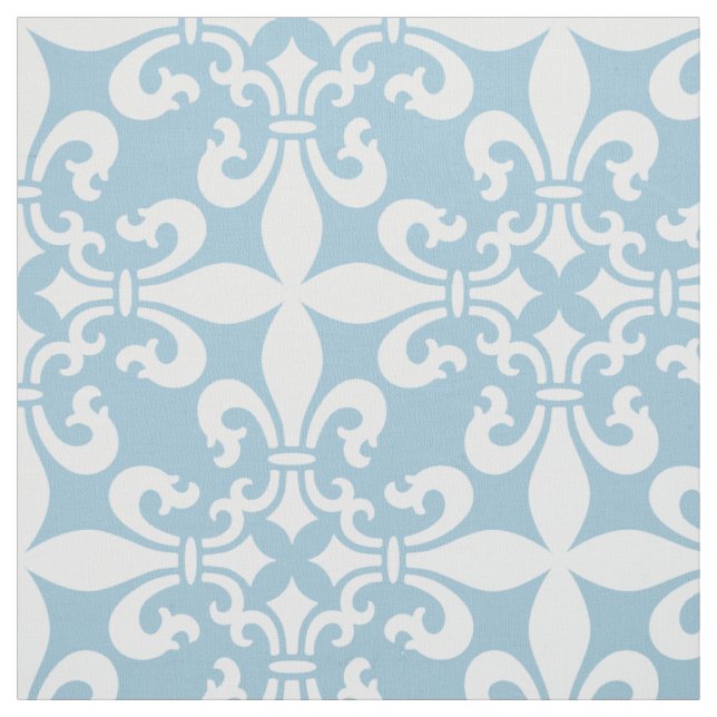 French Fleur de Lys Pattern Customizable Colour Fabric (Swatch)