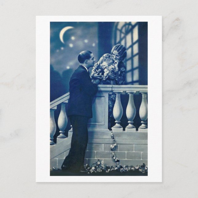 French Flirt - Carte Postale Romantique Vintage (Devant)
